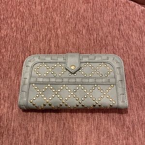 Grey Studded Wallet